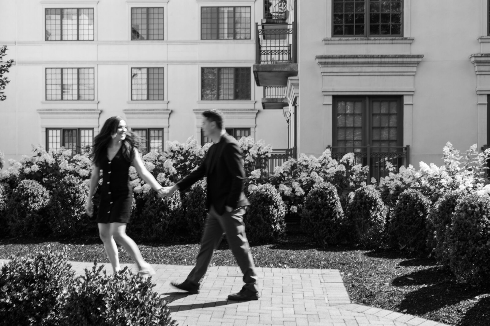 Justin and Steph Herrera walking together