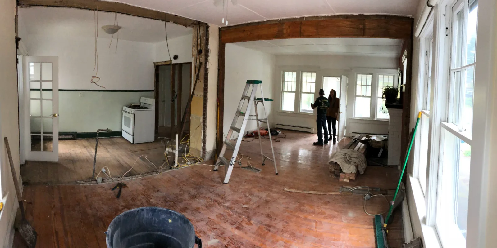 Main floor during demolition